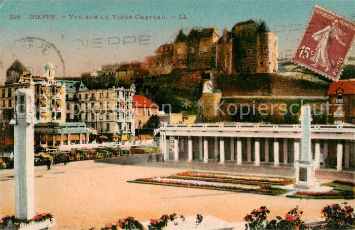 Dieppe 76 Vue sur le Vieux Chateau