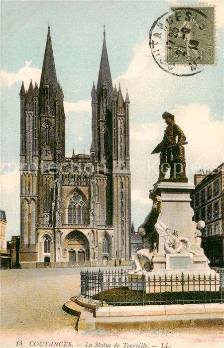 Coutances 50 Manche La Statue de Tourville