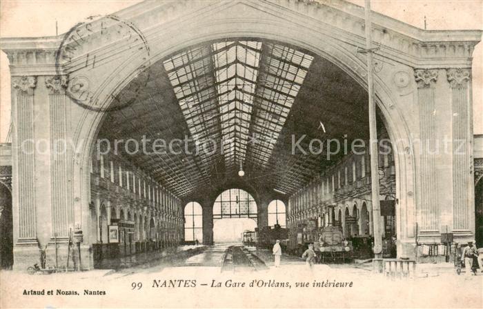 Nantes 44 La Gare d’Orleans vue interieure