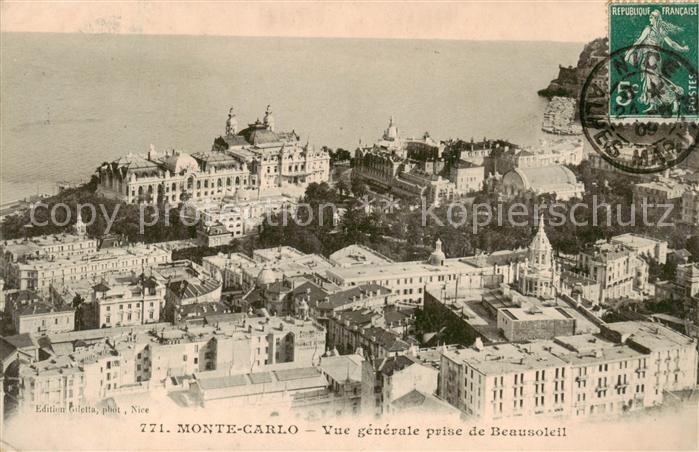 Monte-Carlo Monaco Vue generale prise de Beausoleil