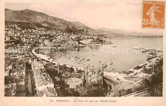 Monaco Le Port et vue sur Monte Carle