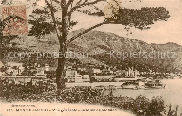 Monte-Carlo Monaco Vue generale Jardins de Monaco