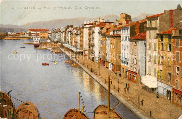 Toulon Var Vue generale du Quai Cronstadt