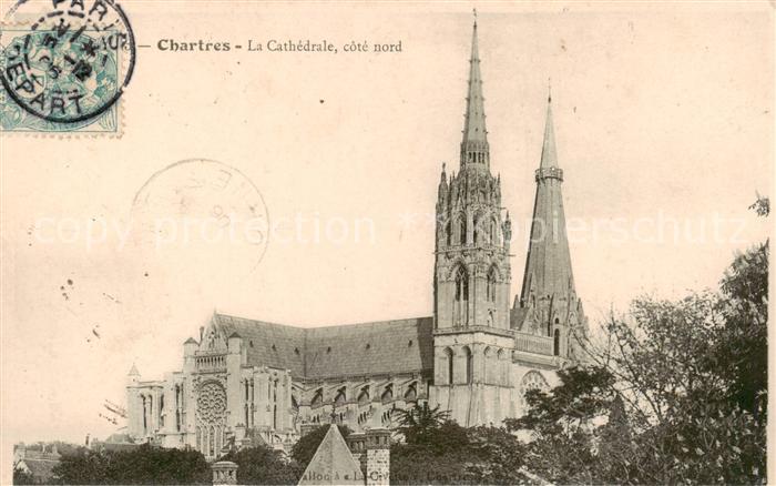 Chartres 28 La Cathedrale cote nord