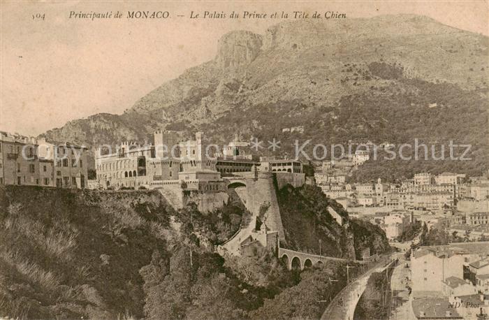 Monaco Le Palais du Prince et la Tete de Chien