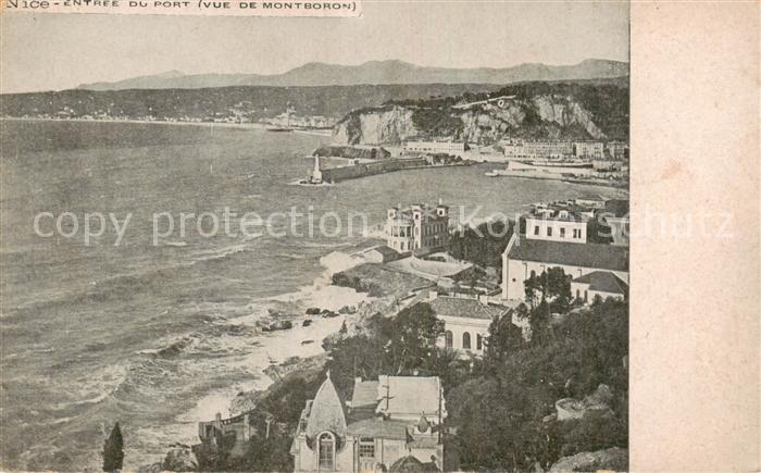 Nice  06 Nizza Entree du Port Vue de Montboron