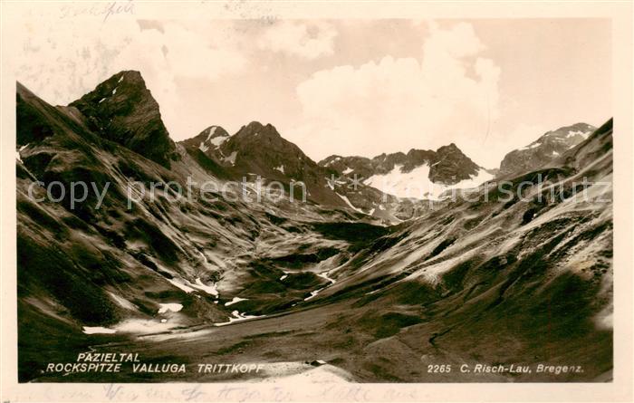 Pazieltal mit Rockspitze Valluga Trittkopf
