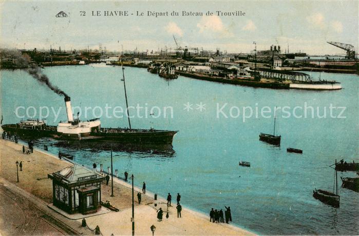 Le Havre Le Depart du Bateau de Trouville