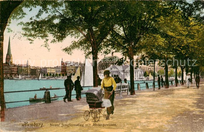 HAMBURG CITY Neuer Jungfernstieg mit Alsterpavillon