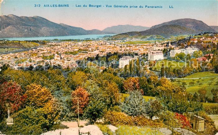 Aix-les-Bains 73 Lac du Bourget Vue generale prise du pa