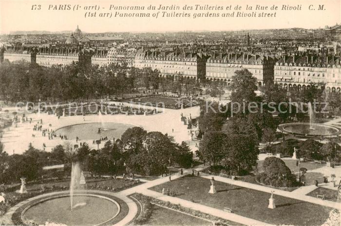 Paris 75 Panorama du Jardin des Tuileries et de