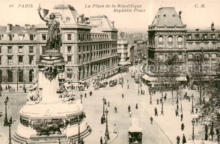 Paris 75 La Place de la Republique