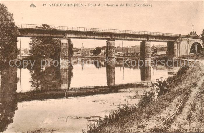 Sarreguemines 57 Moselle Pont du Chemin de Fer