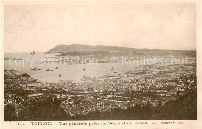 Toulon Var Vue generale prise du Sommet du Faron
