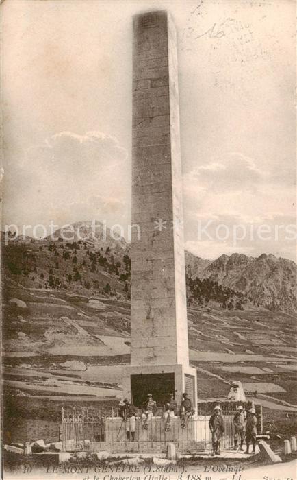 Mont-Genevre Montgenevre 05 Hautes-Alpes Obelisque et le Chaberton