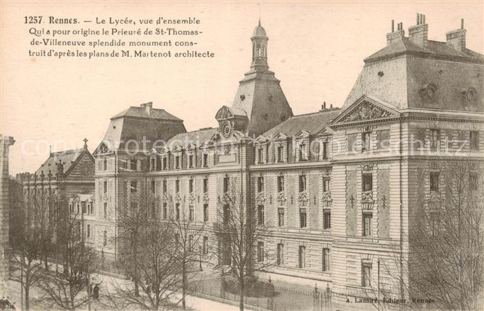 Rennes 35 Le Lysee vue d’ensemble Qui a pour origine le Prieure de St Thomas de