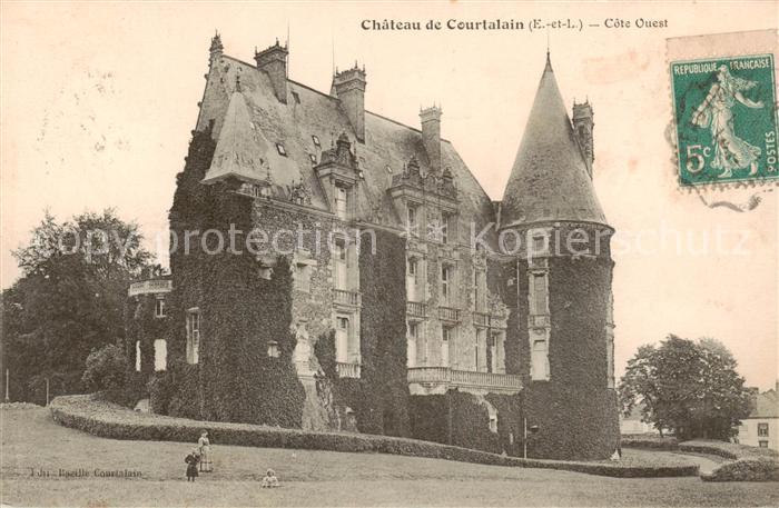 Courtalain Courtalin 28 Eure-et-Loir Chateau de Courtalain Cote Ouest