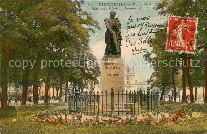 Vincennes 94 Cours Marigny Statue du General Daumesnil