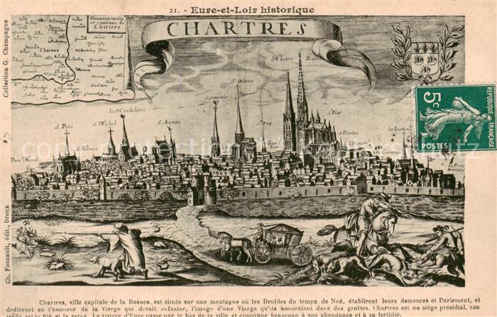 Chartres 28 Mittelalterliches Staedtebild