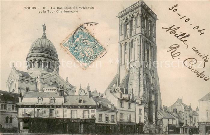 Tours 37 La Basilique Saint Martin et la Tour Charlemagne