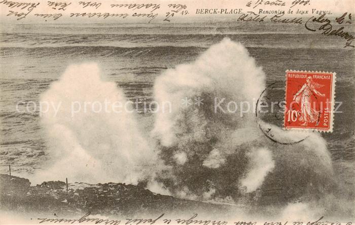 Berck-Plage 62 Rencontre de deux Vagues