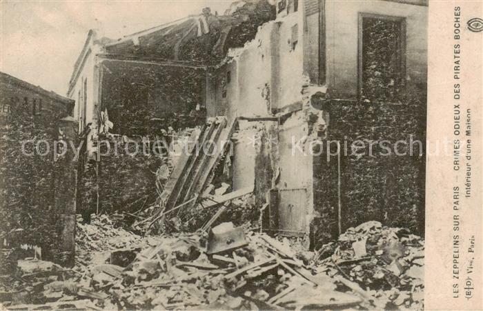 Paris 75 Les Zeppelins sur Paris Crimes odieux des Pirates Boches