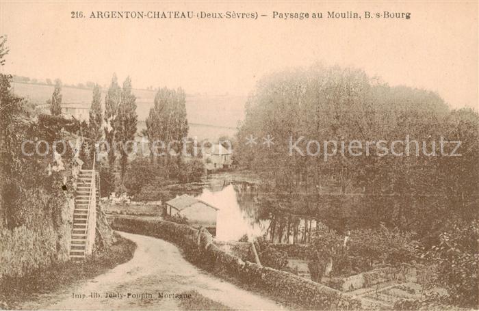 Argenton-Chateau Paysage au Moulin Bes Bourg