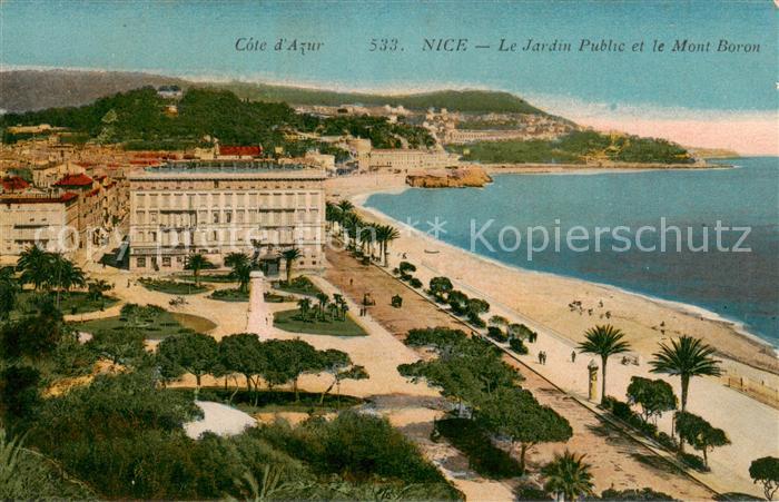 Nice  06 Nizza Le Jardin Public et le Mont Boron