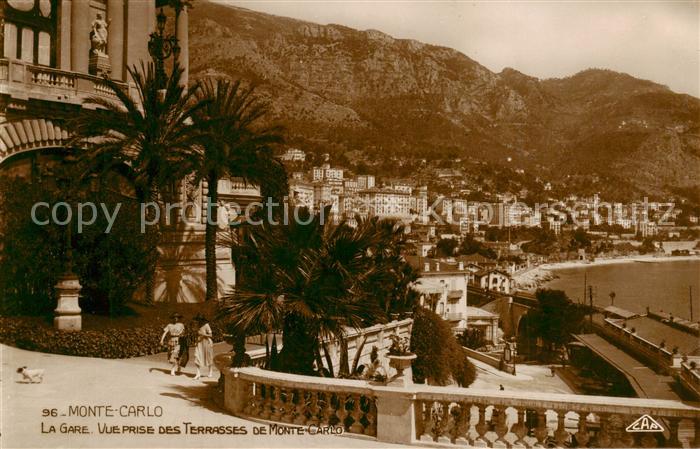 Monte-Carlo Monaco La Gare Vue prise des Terrasses