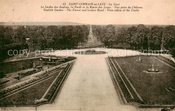 Saint-Germain-en-Laye Le jardin des Anglais la Foret et la Route des Loges Vue p