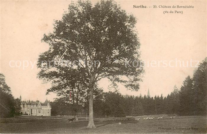 Sarthe La (Departm.) Chateau de Bonnetable Vu du Parc