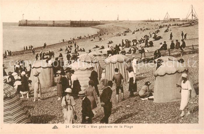 Dieppe 76 Vue generale de la Plage