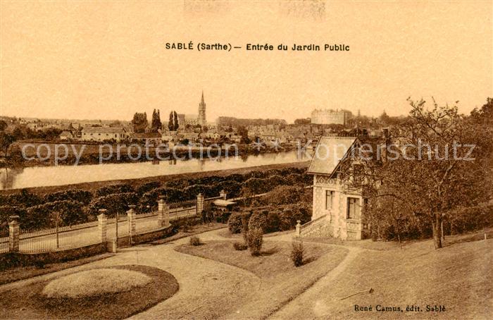 Sable-sur-Sarthe 72 Entree du jardin Public