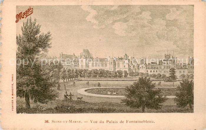 Fontainebleau 77 Seine et Marne Vue du Palais de Fontainebleau