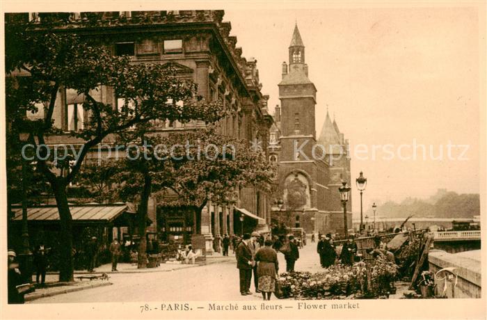 Paris 75 Marche aux fleurs Flower market