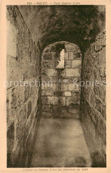 Rouen 76 Tour Jeanne d’Arc Cellule ou Jeanne d’Arc fut enfermee en 1451