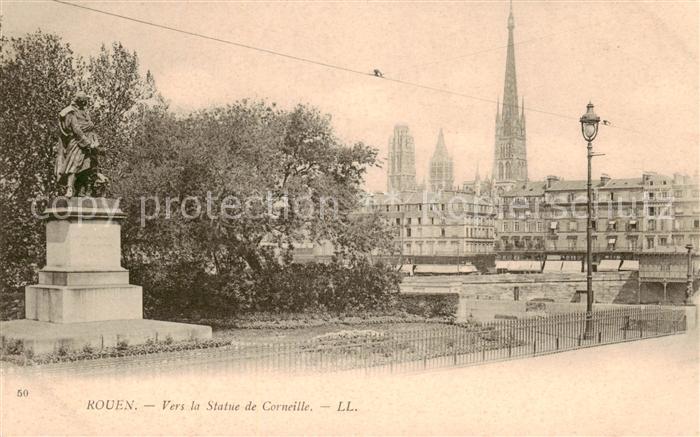 Rouen 76 Vers la Statue de Corneille
