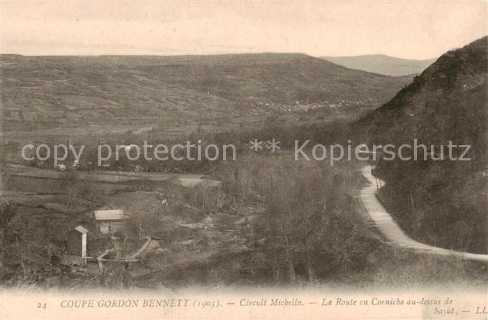 Sayat 63 Puy-de-Dome Coupe Gordon Bennett Circuit Michelin La Route en Corniche
