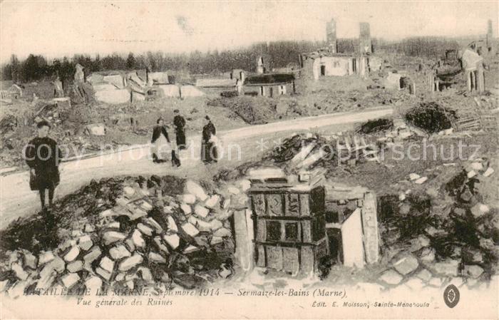 Sermaize-les-Bains 51 Marne Vue generale des Ruines