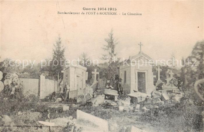 Pont-a-Mousson 54 Bombardement de Pont a Mousson Le Cimetiere