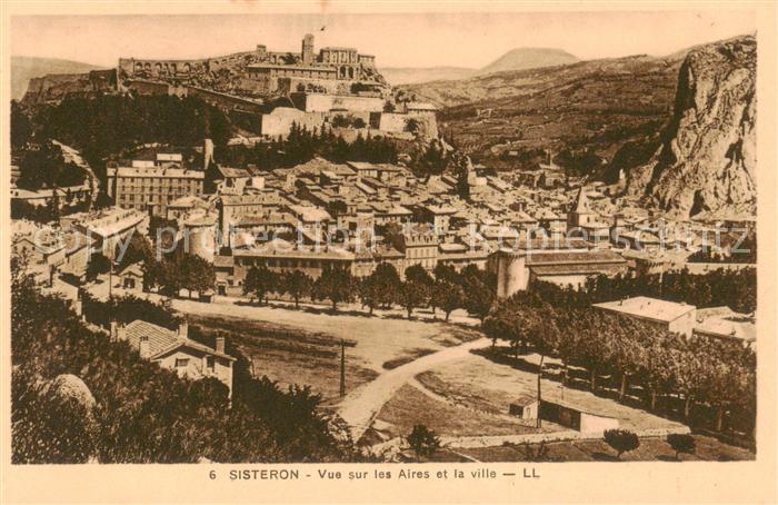 Sisteron Vue sur les Aires et la ville