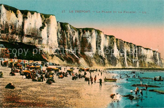 Le Treport 76 La Plage et la Falaise