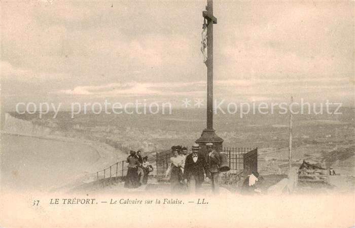 Le Treport 76 Le Calvaire sur la Falaise