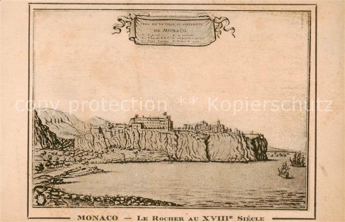 Monaco Le Rocher au XVIIIe Siecle