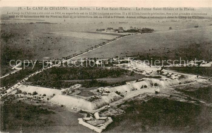 Saint-Hilaire Camp de Chalons 51 Marne Le Camp de Chalons vue en Ballon Le Fort