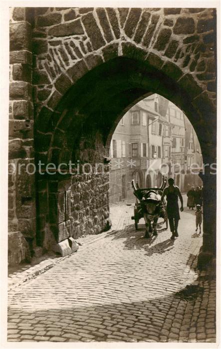 Riquewihr Haut Rhin La Porte Ochsenkarren