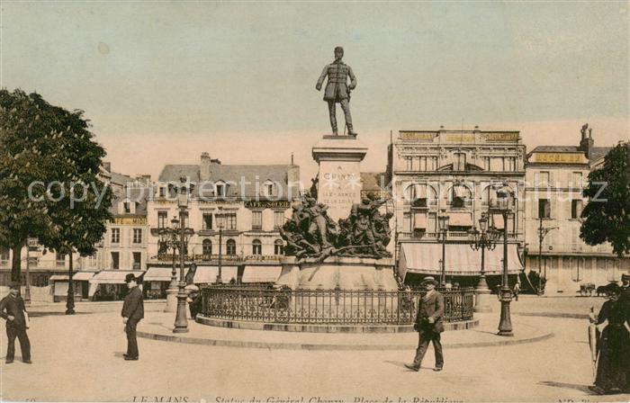 Le Mans Sarthe Statue General Chanzy Place de la Repub
