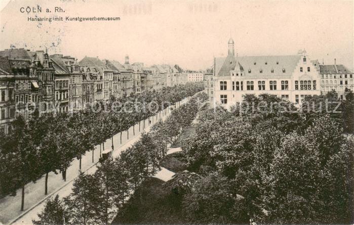 Coeln Rhein Hansaring mit Kunstgewerbemuseum