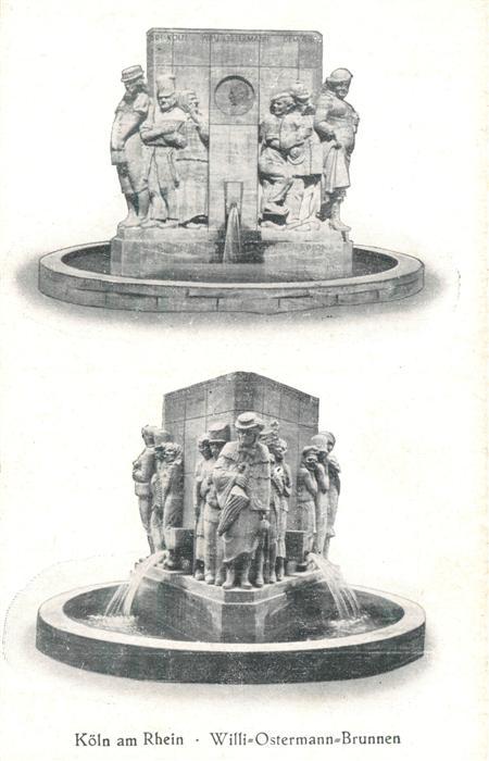 Koeln  Rhein Brunnenfiguren