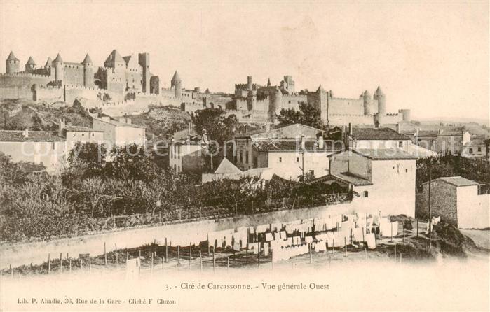 Carcassonne 11 Aude Cite de Carcassonne Vue generale Ouest
